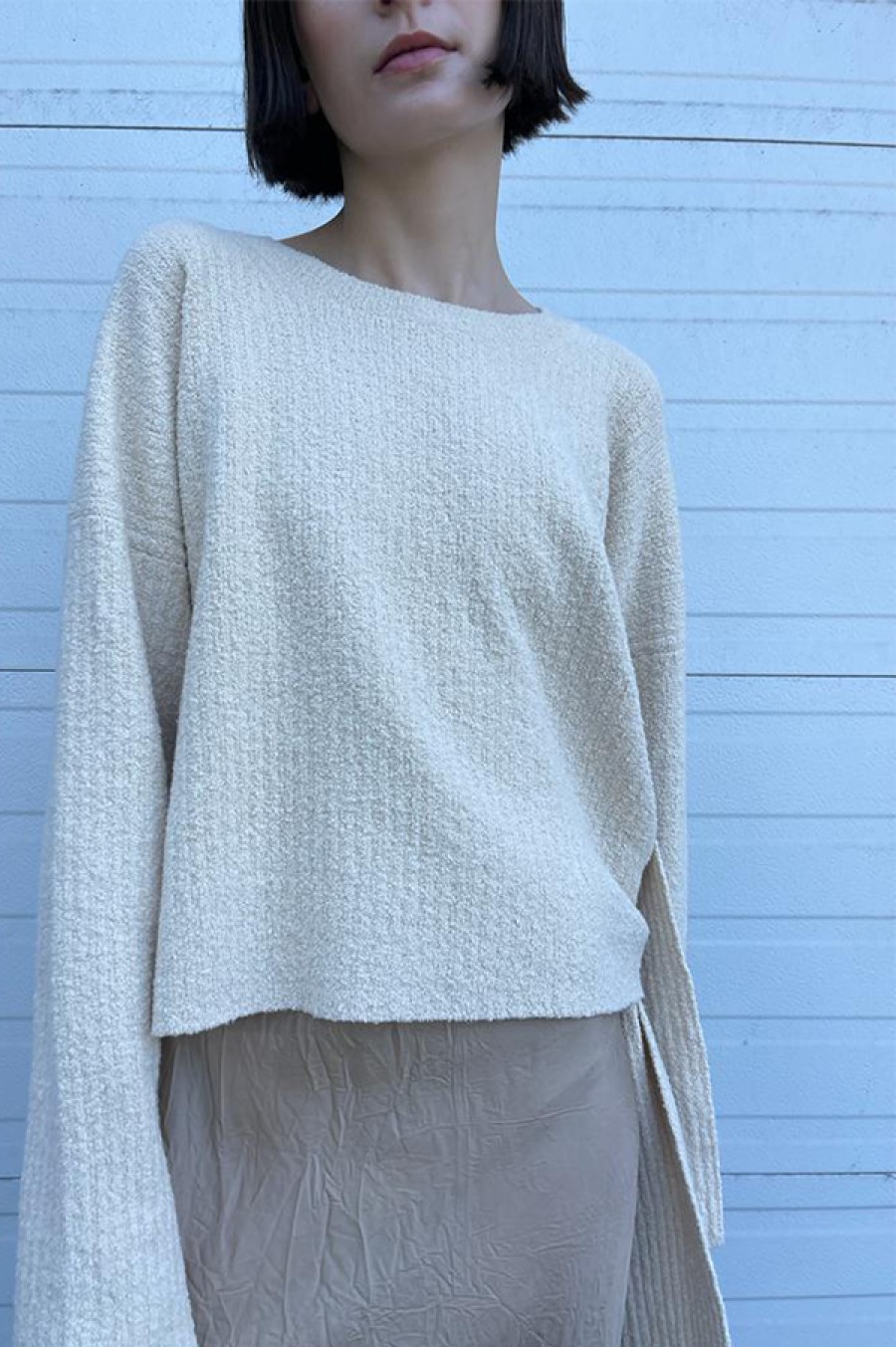 Lauren Manoogian | Rib Sash Pullover In Natural