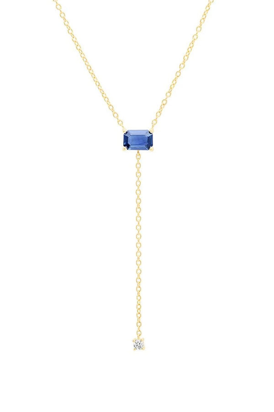 Eriness | Solitaire Blue Sapphire Lariat