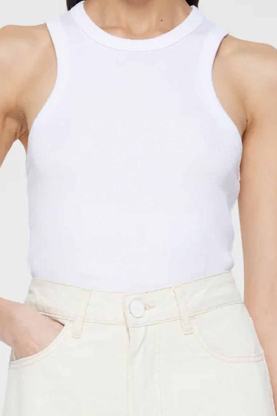 Róhe | Racer Tank In White