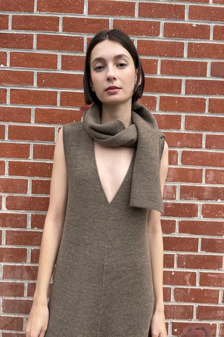 Lauren Manoogian | Double Knit Scarf In Mushroom