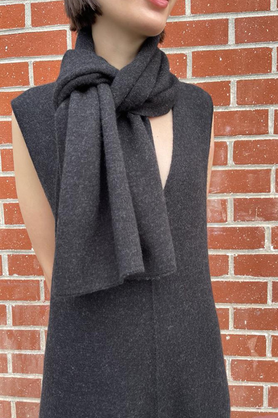 Lauren Manoogian | Double Knit Scarf In Black Melange