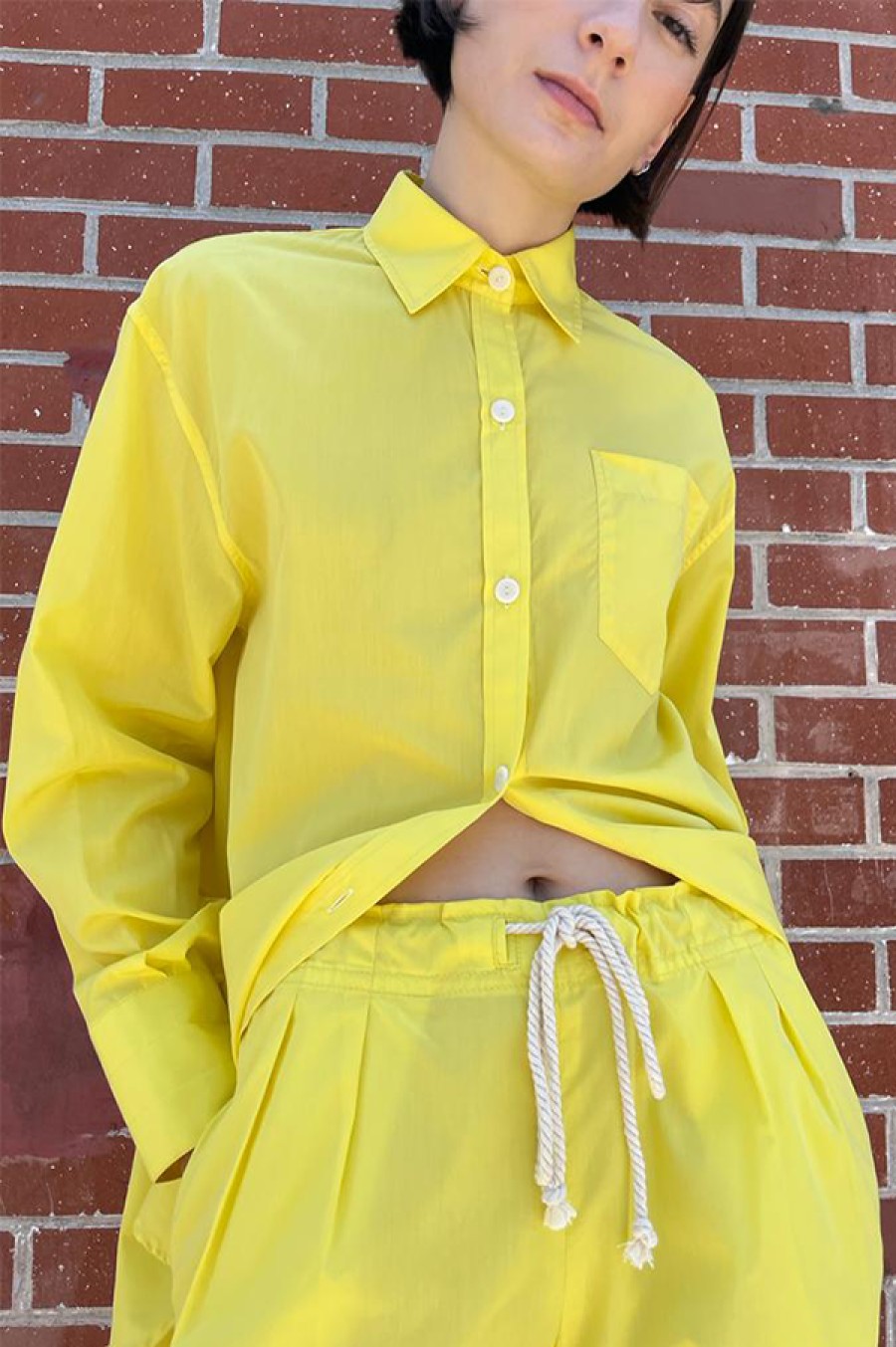 Maria McManus | Drawstring Short In Acid Yellow