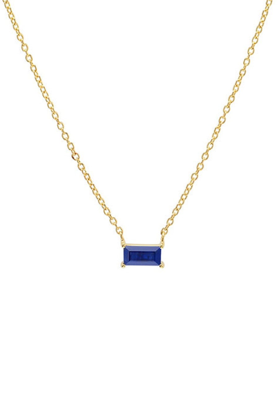 Eriness | Solitaire Blue Sapphire Necklace