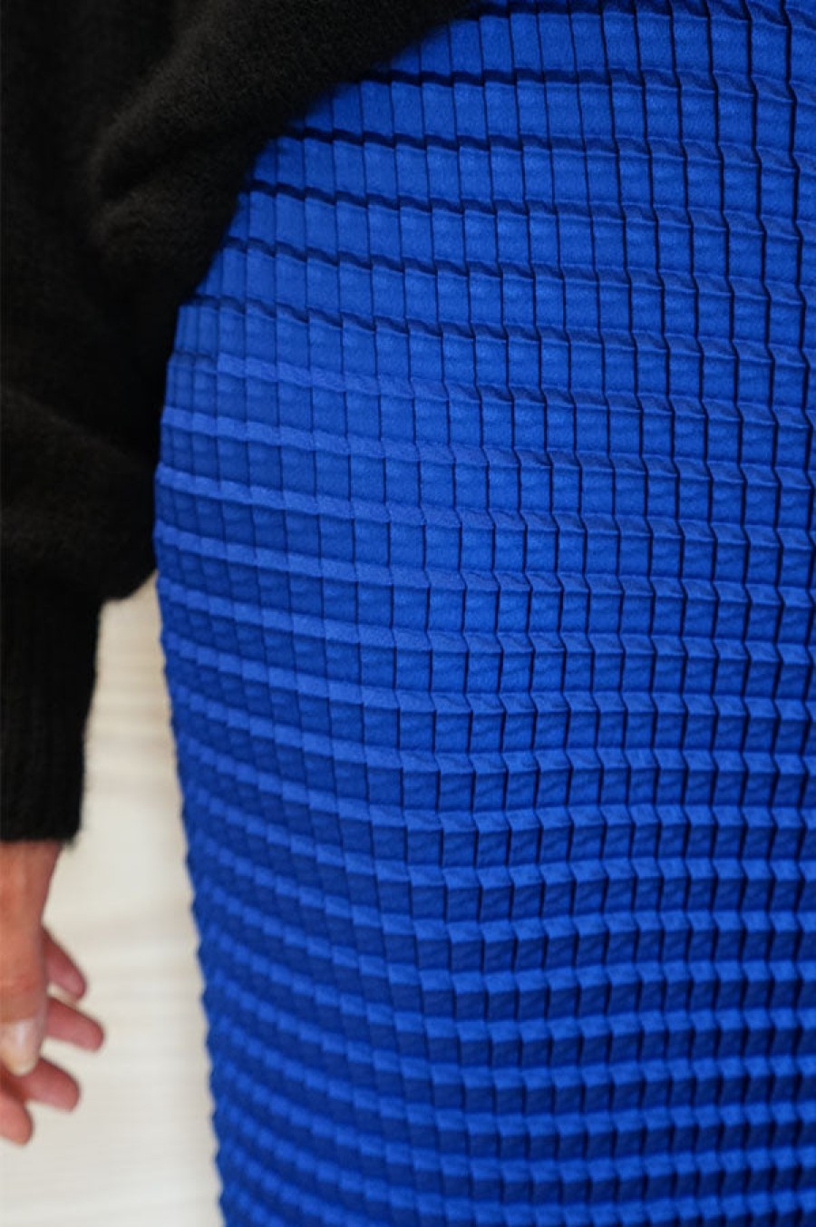 Sid Neigum | Double Knife Pleated Skirt In Indigo