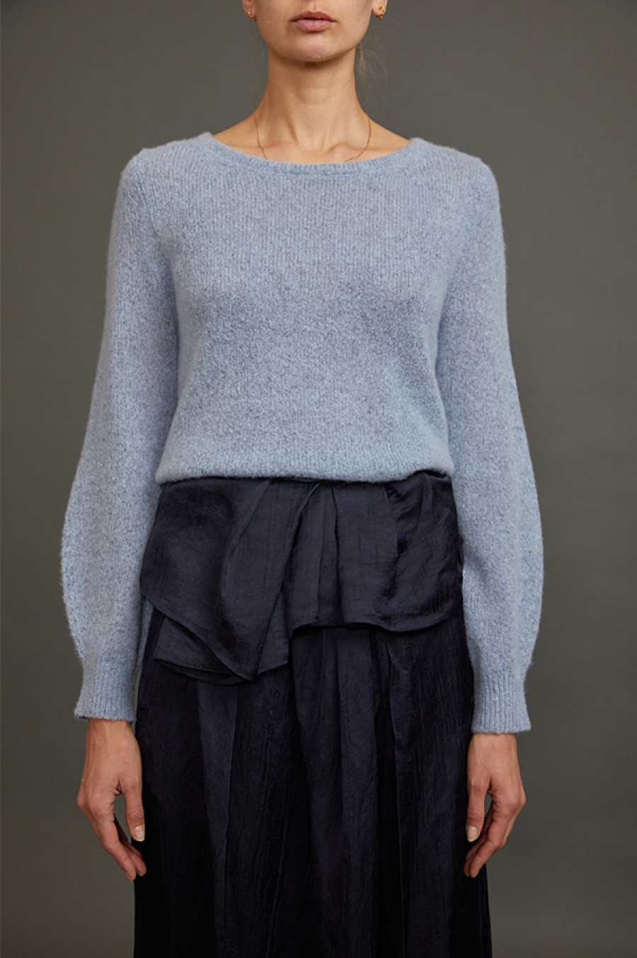 Soyer x Des Kohan | Cashmere Crewneck Sweater In Atlantic Blue