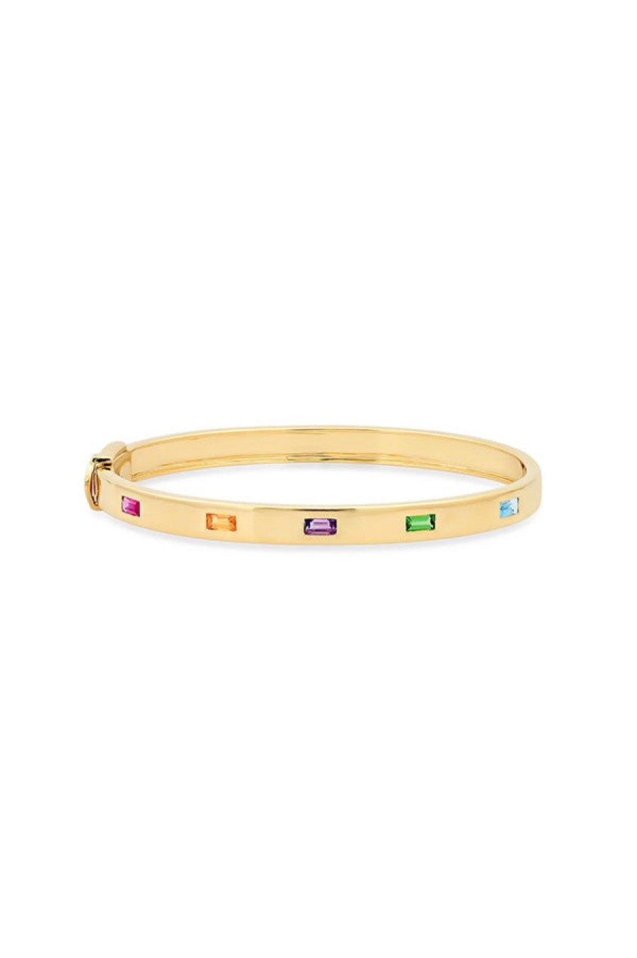 Eriness | Multi Colored Five Baguette Bangle