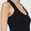 Róhe | Mercerized Cotton Low Tanktop In Black