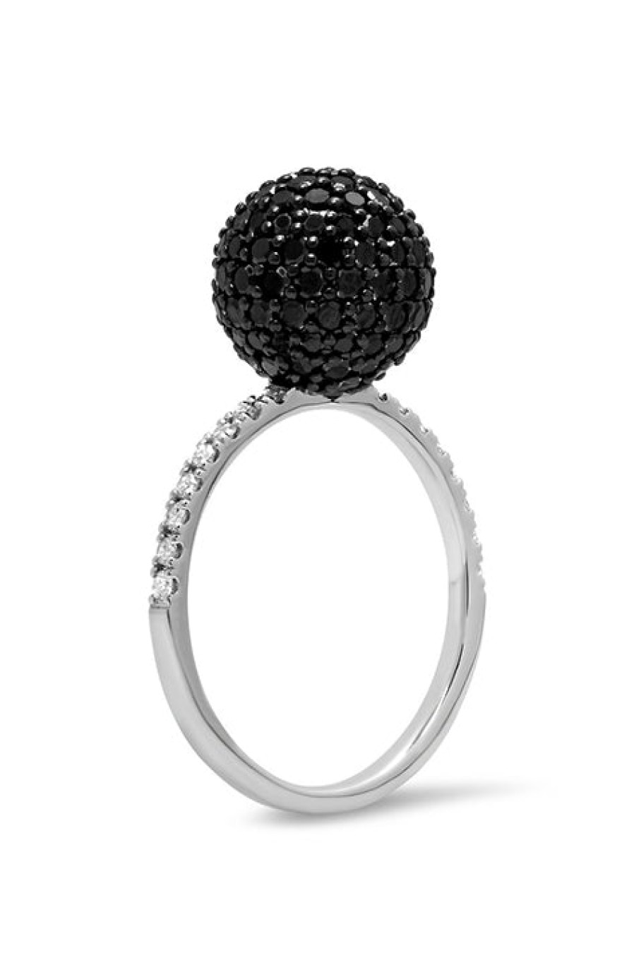 Eriness | Black & White Diamond Disco Ball Ring