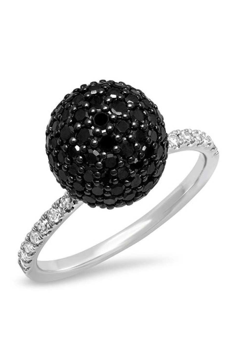 Eriness | Black & White Diamond Disco Ball Ring