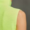 Christian Wijnants | Kewi Whole Garment Knit Sleeveless Top In Fluorescent Yellow (Sold Out)