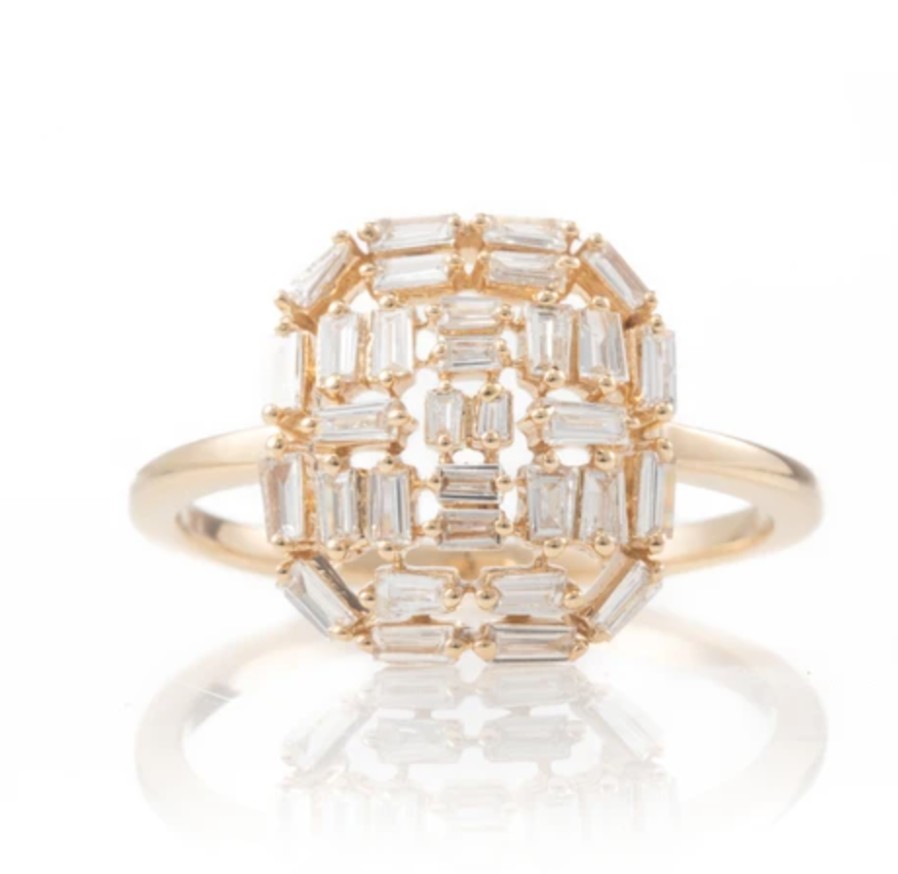 Zofia Day | Baguette Deco Shield Ring