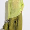 Christian Wijnants | Kuma Open Knit Sweater In Neon Yellow