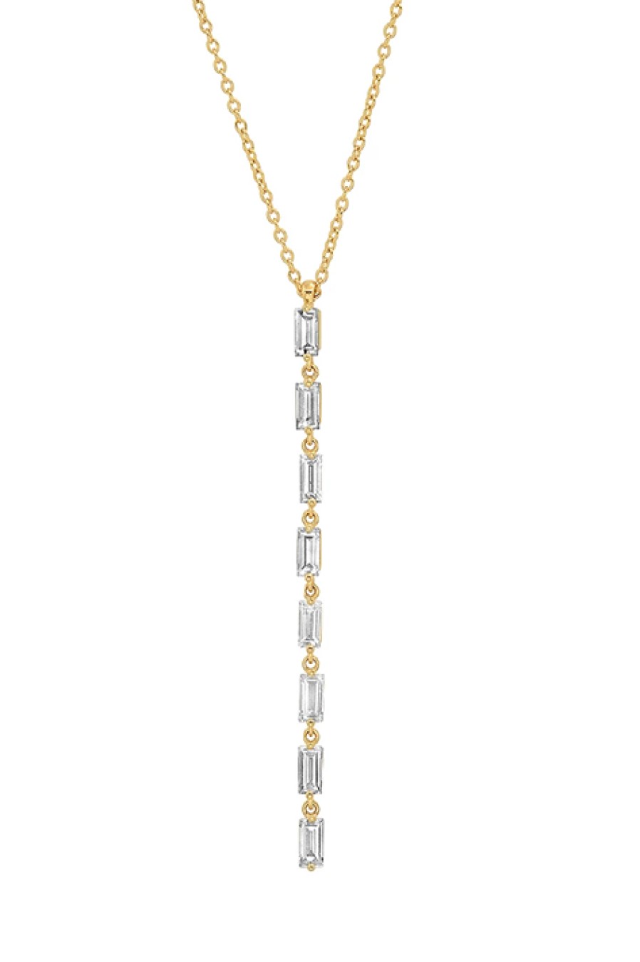 Eriness | Diamond Baguette Link Necklace