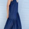 Chelsea Mak | Sofia Silk Slip Dress In Navy