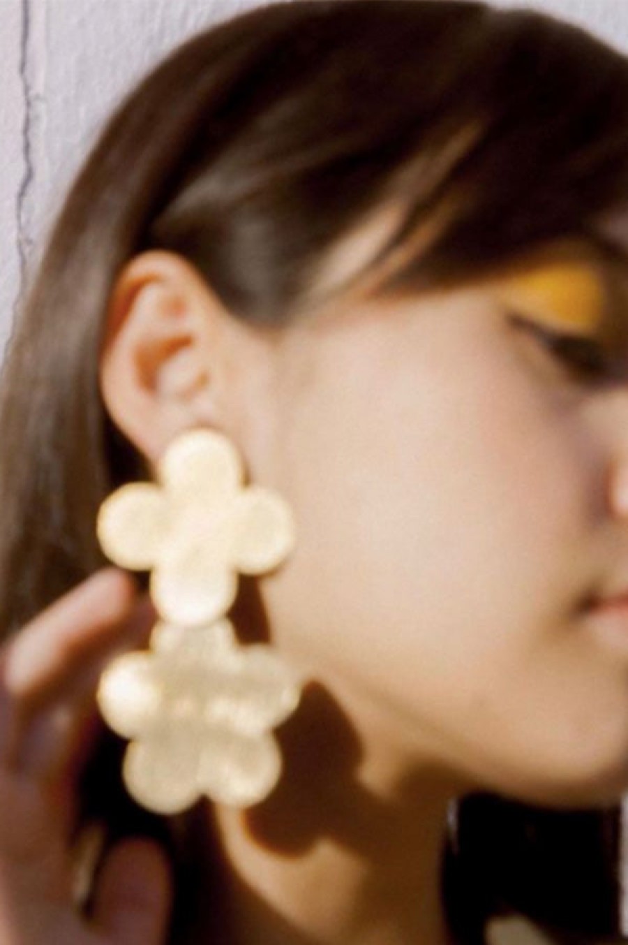 Annie Costello Brown | Double Flower Weave Gold Earrings