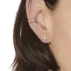 Gabriela Artigas | 14K White Gold Pave Drop Down Tusk Earring