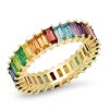 Eriness | Multi Colored Vertical Baguette Ring