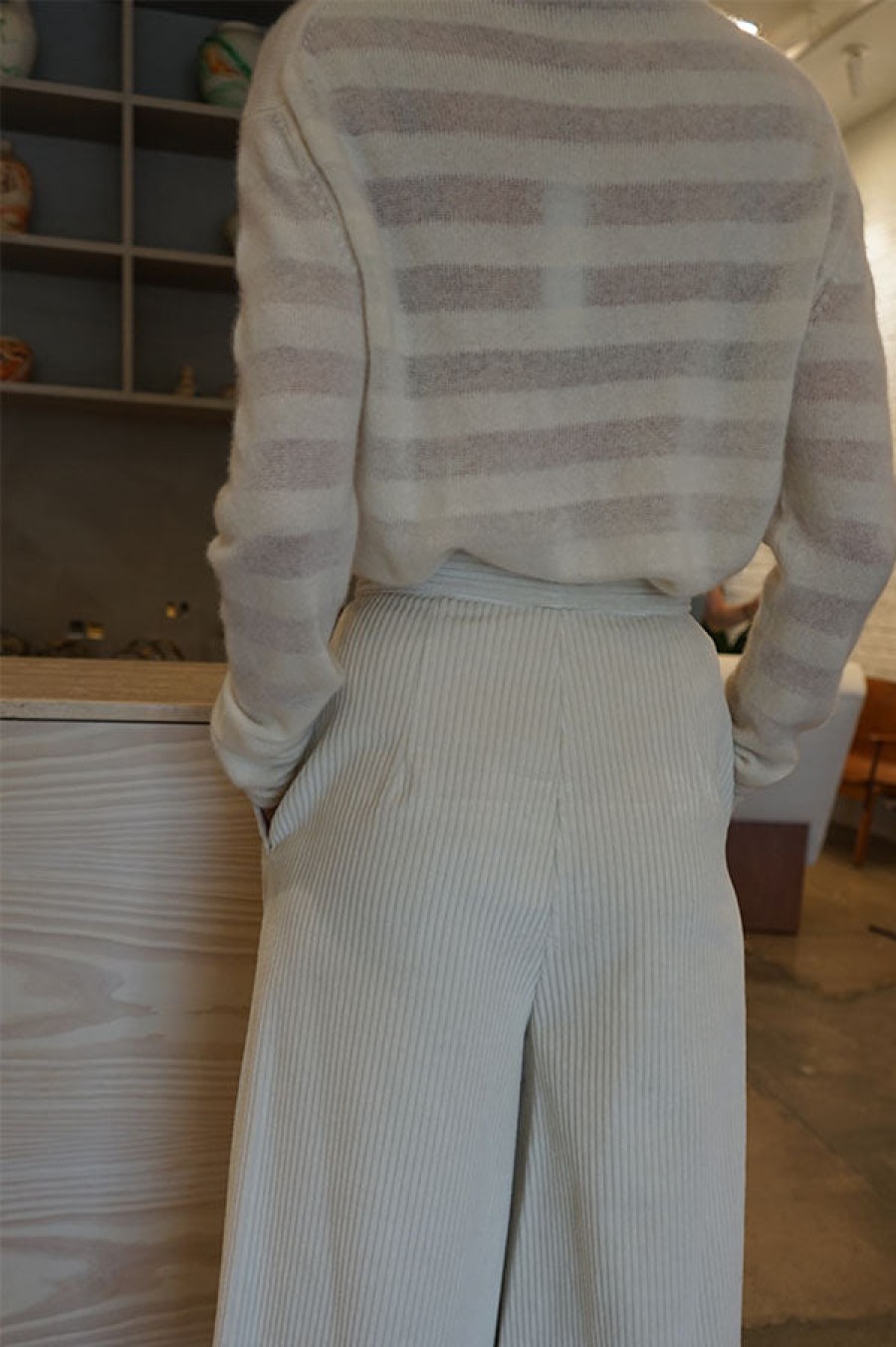 Dusan | Milk Stripe Sweater