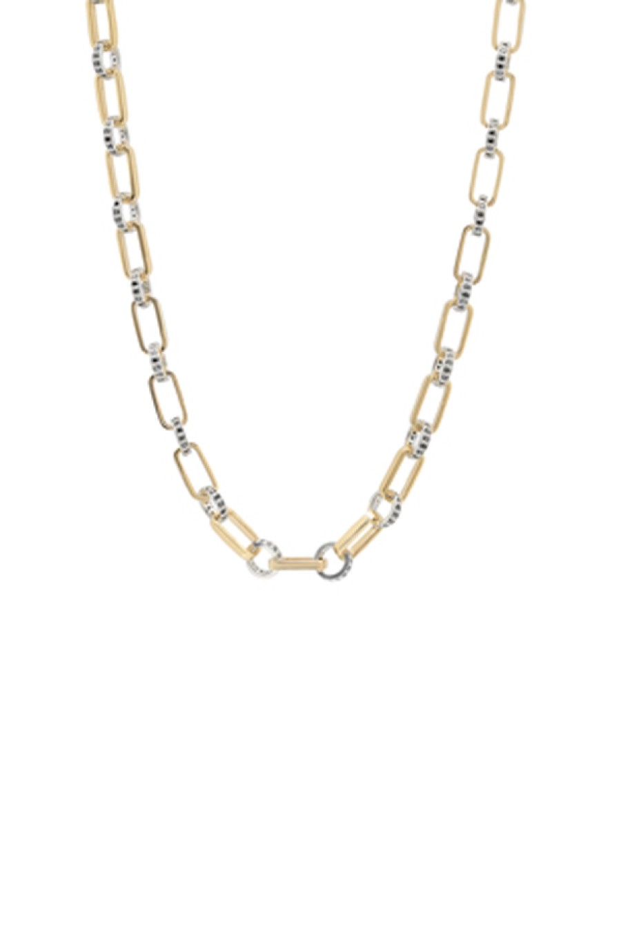 Nancy Newberg | Oval Link Necklace With Black Diamonds