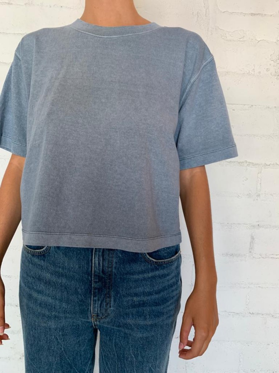 RicherPoorer | Blue Mirage Women'S Relaxed Crop Tee