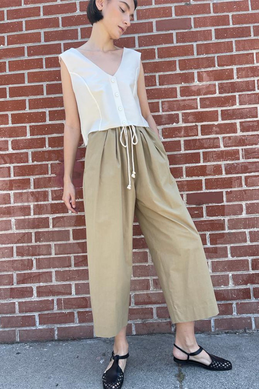 Maria McManus | Drawstring Pant In Khaki