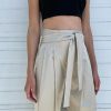 Dusan | Wide Leg Pant With Belt In Cream