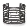 Nancy Newberg | Oxidized Silver And Floating Diamond Cuff