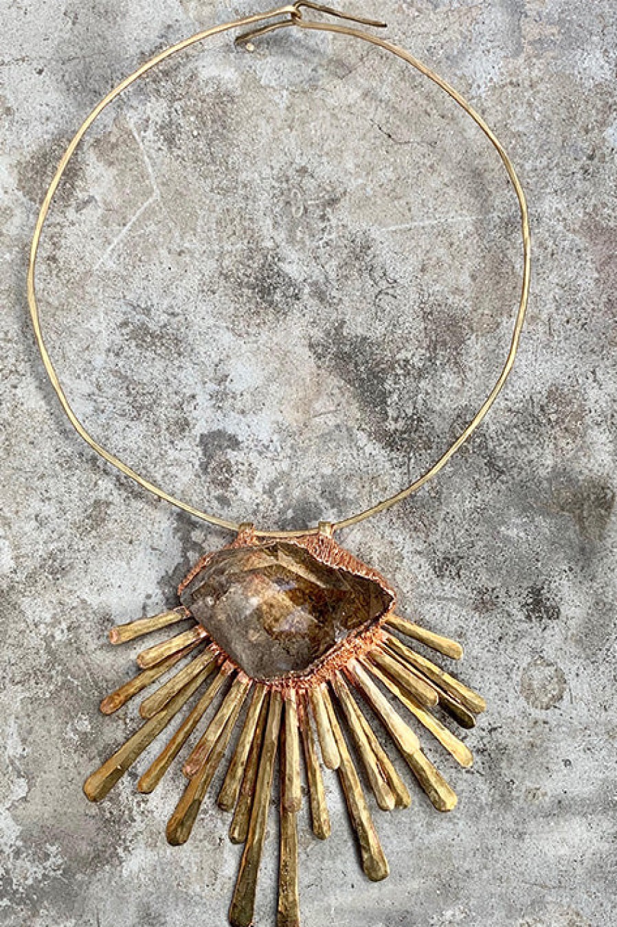 Raven Kauffman | Hand Hammered Brass Neck Piece