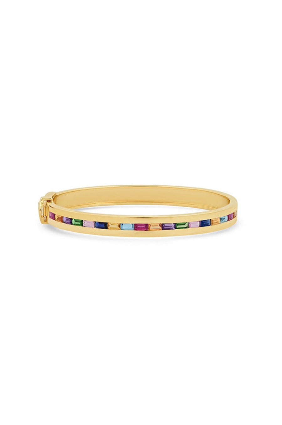 Eriness | Multi Colored Baguette Row Bangle