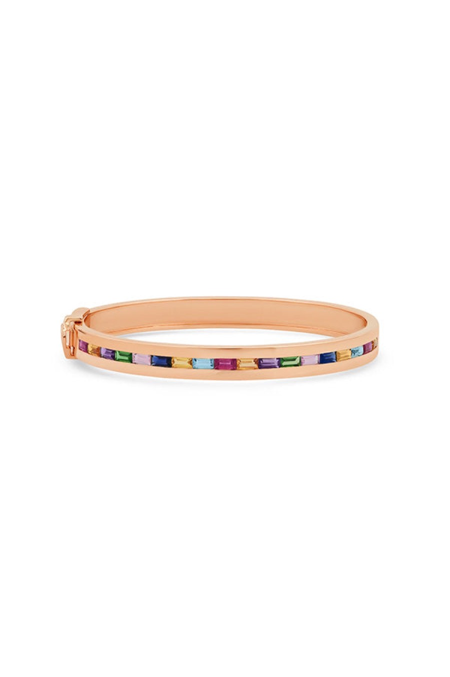 Eriness | Multi Colored Baguette Row Bangle