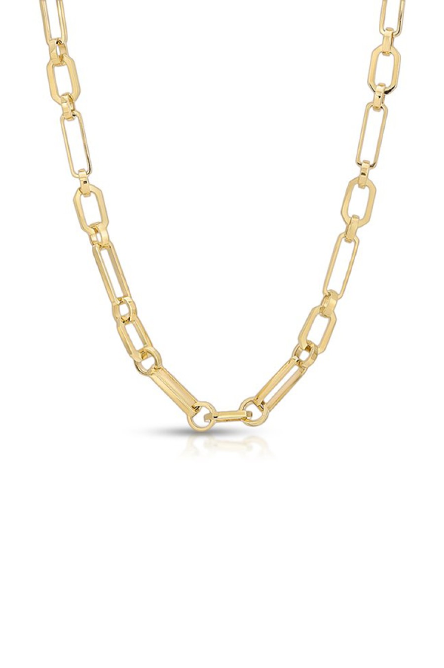 Nancy Newberg | 14K Gold Mixed Link Chain Necklace