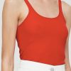 Róhe | Fine Ribbed Tank In Red