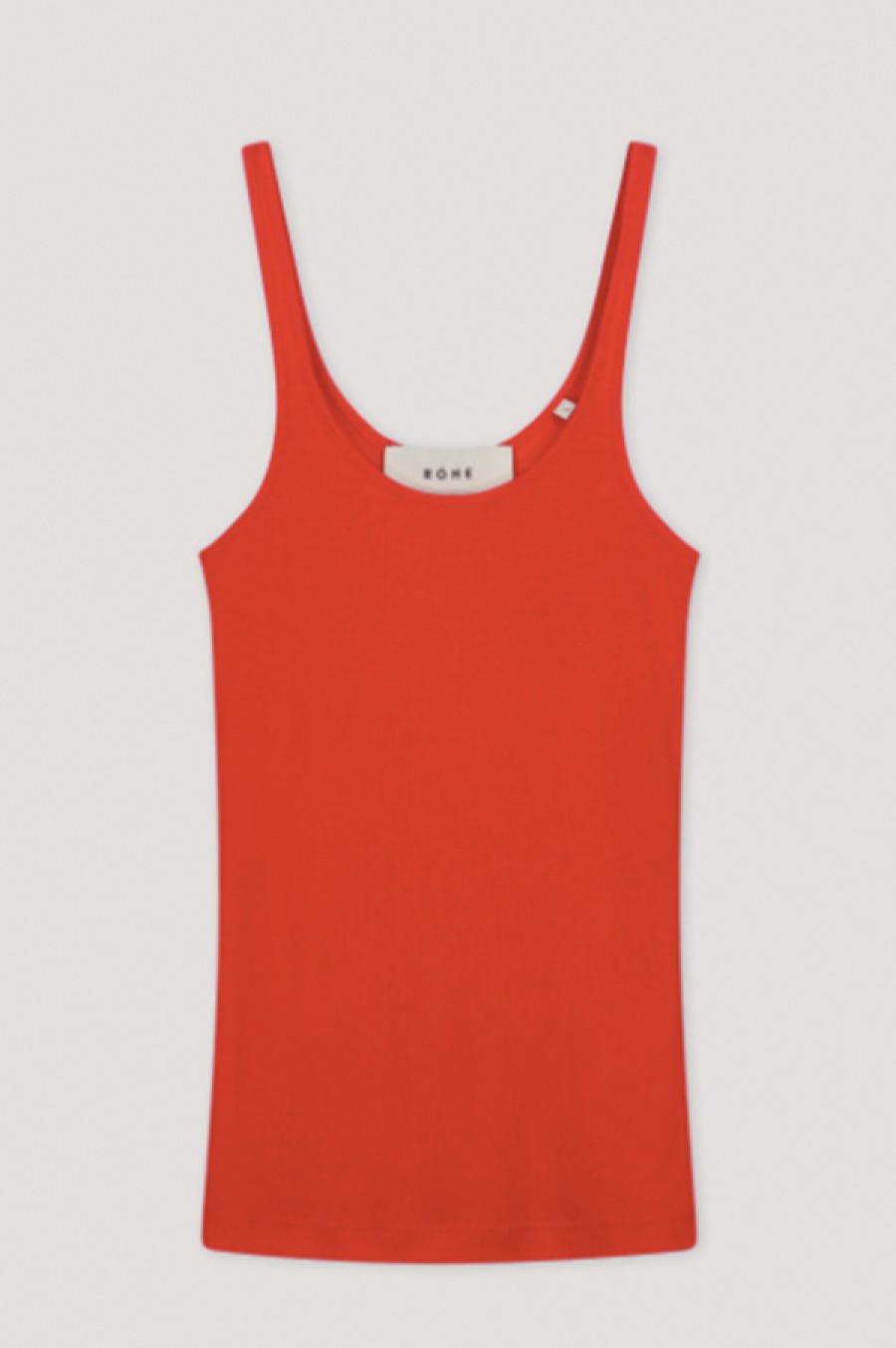 Róhe | Fine Ribbed Tank In Red