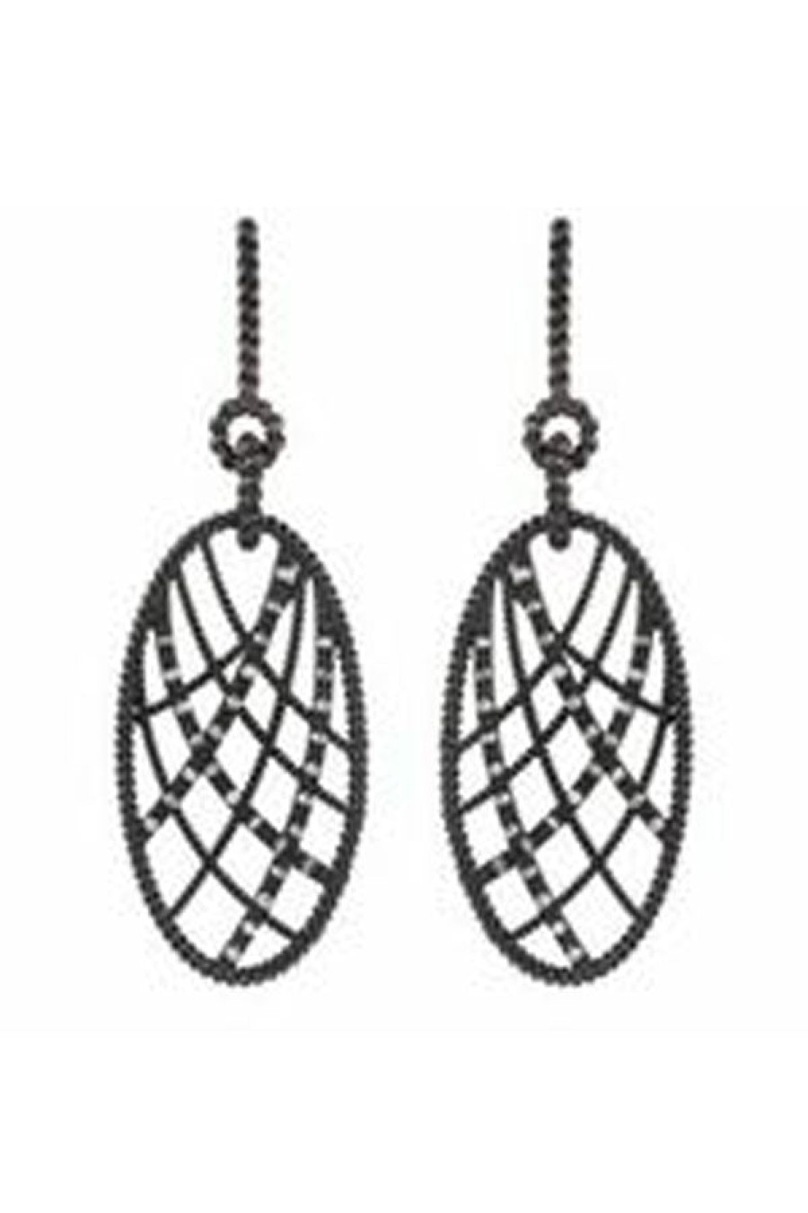 Nancy Newberg | Diamond Oval Web Earrings