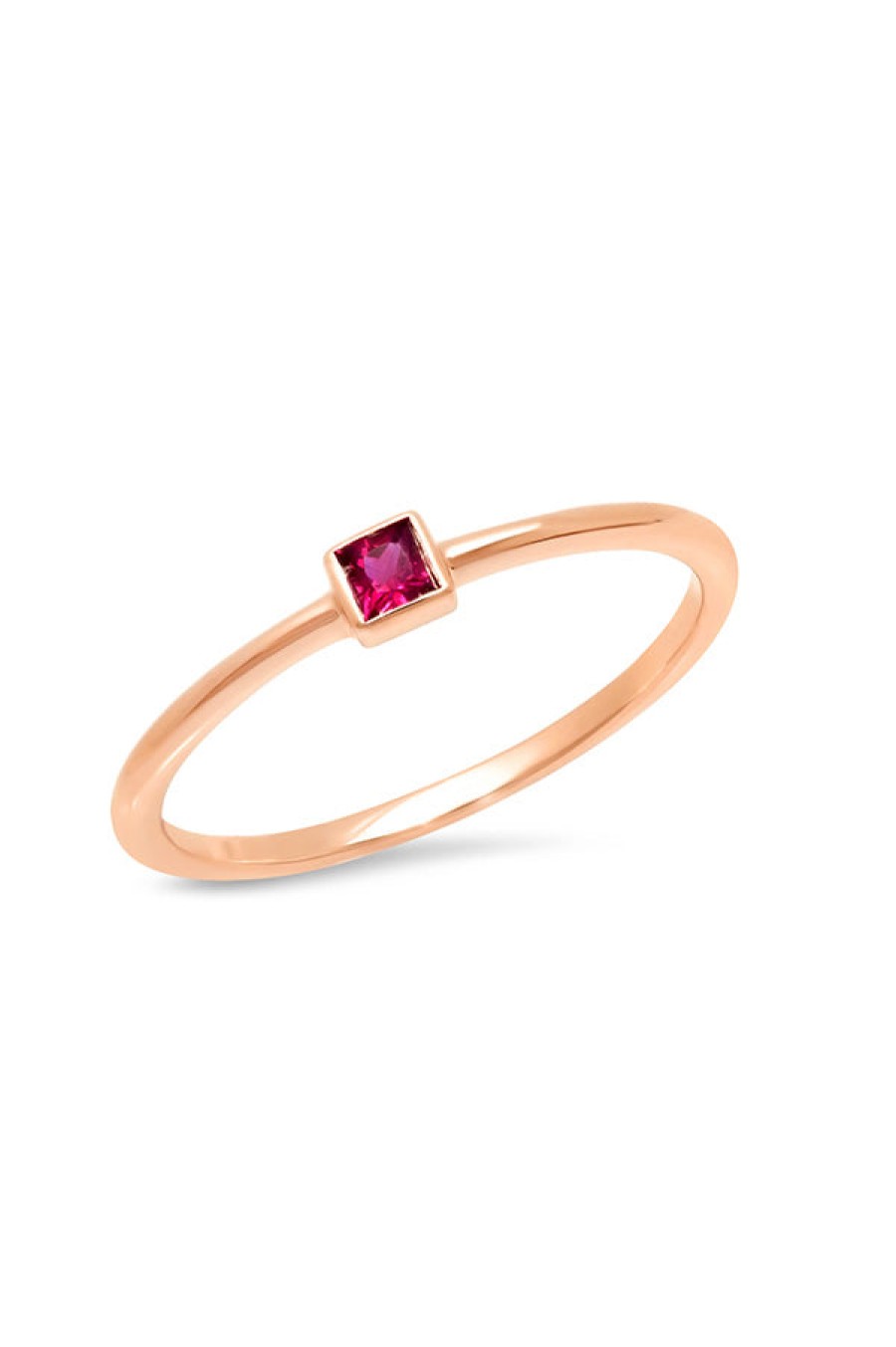 Eriness | Ruby Princess Cut Pinky Ring