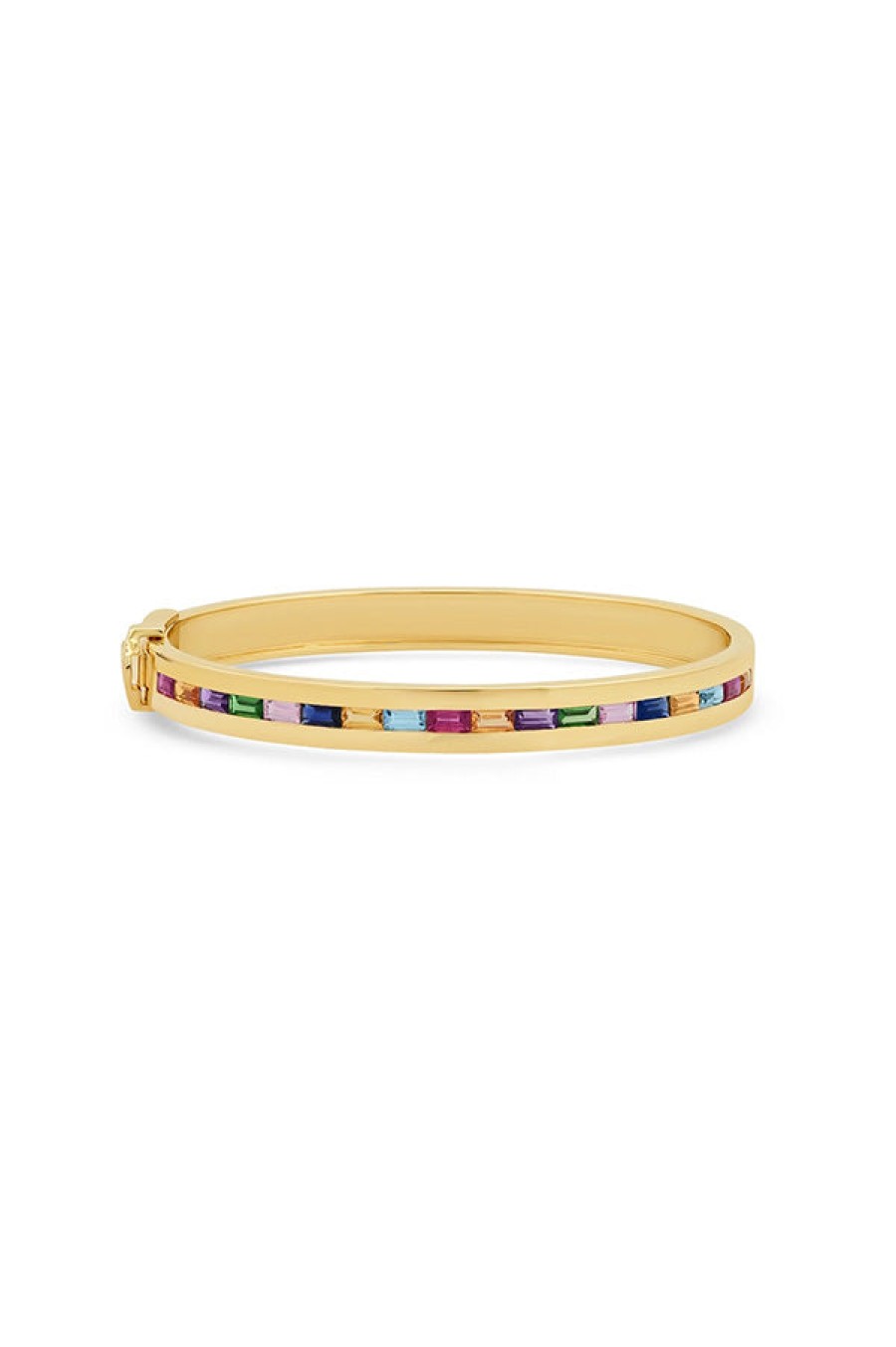 Eriness | Multi Colored Baguette Row Bangle