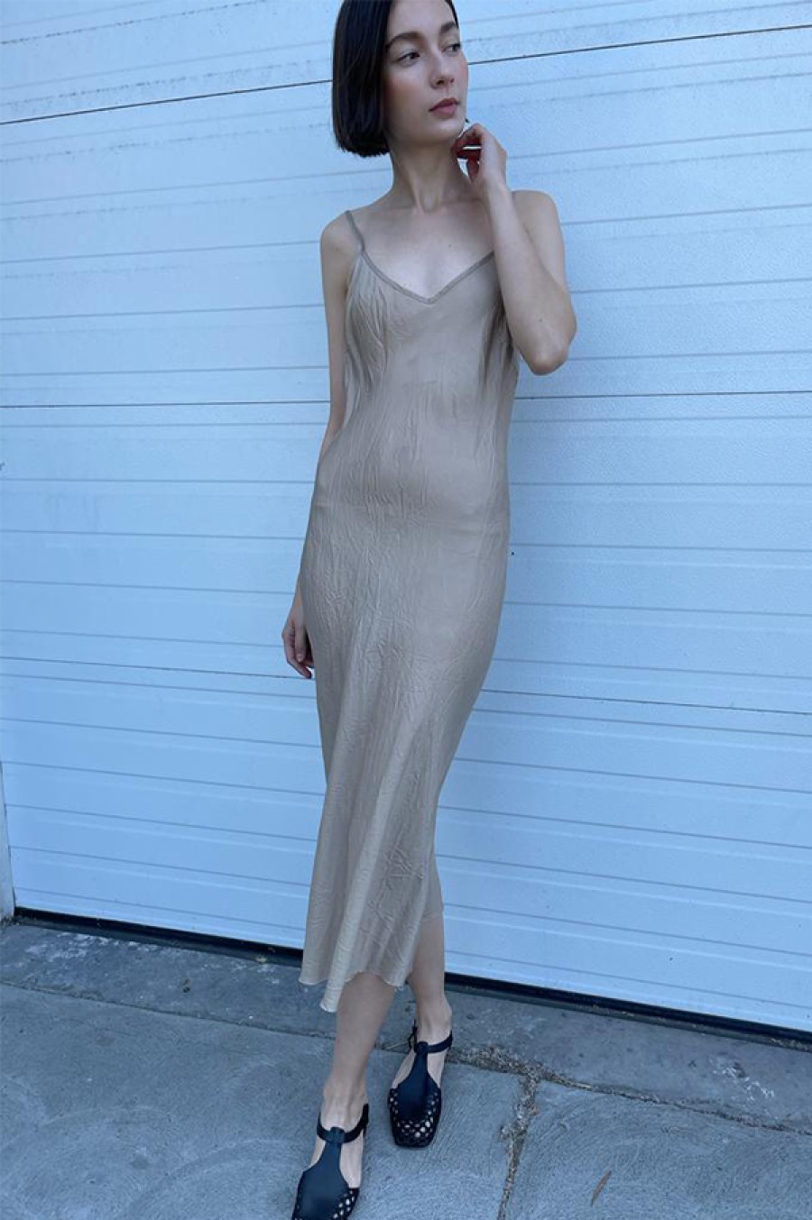 Organic by John Patrick | Calf-Length Bias Long Slip In Nude