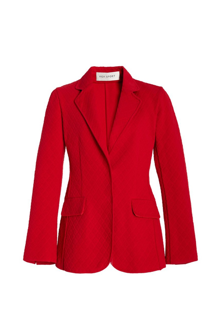 High Sport | Remi Stretch-Cotton Diamond-Jacquard Jacket In Red