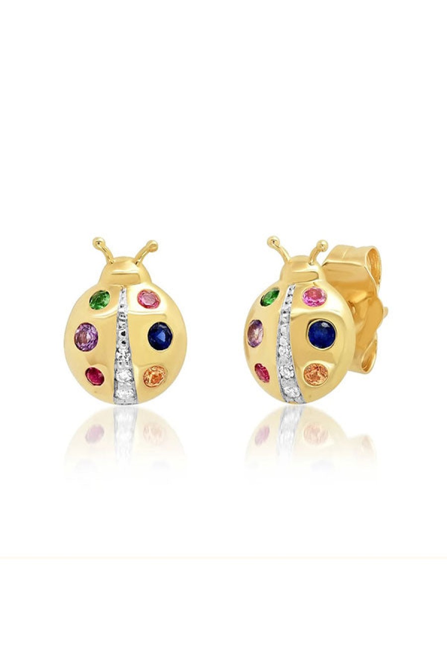 Eriness | Multi Colored Ladybug Studs