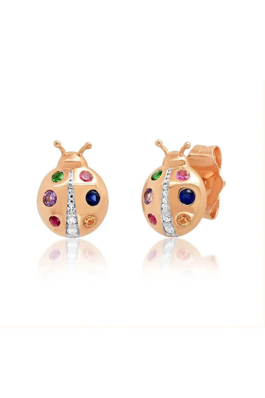 Eriness | Multi Colored Ladybug Studs