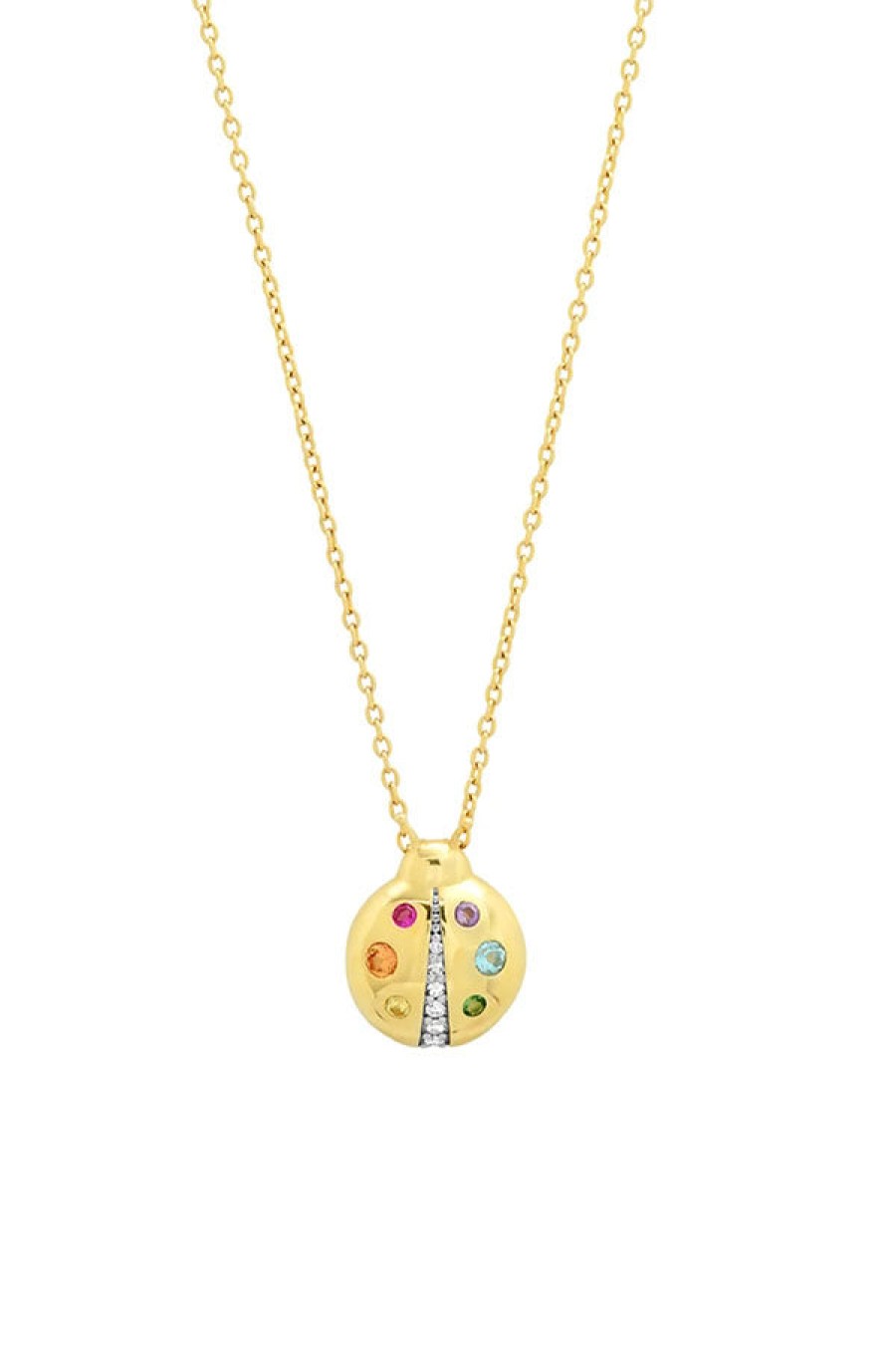 Eriness | Multi Colored Baby Ladybug Necklace