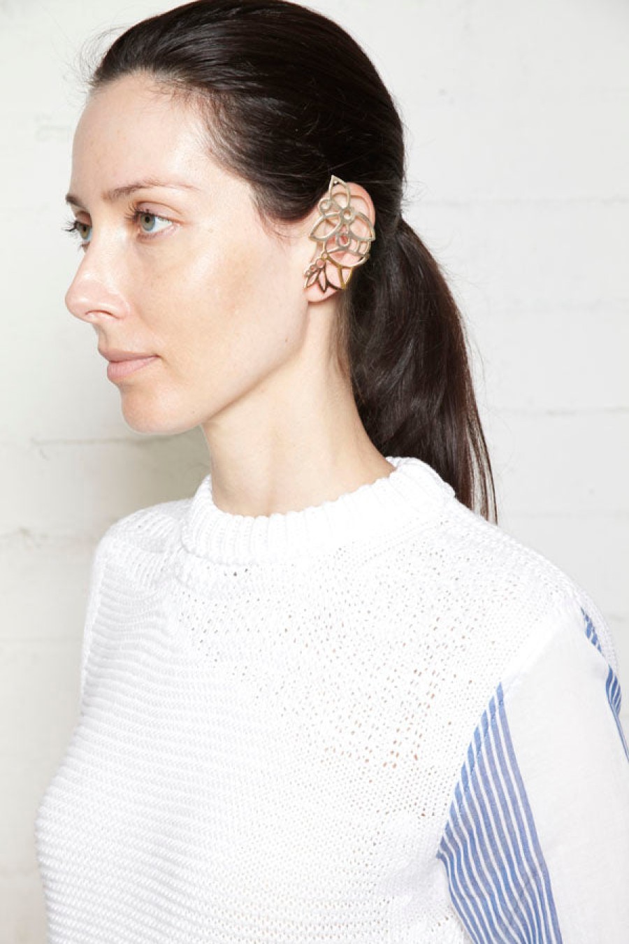 Bare | Bronze Laser Cut Lace Ear Cuff Earring