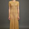 Valery Kovalska | Metallic Gold Sunrise Sparkle Knit Dress