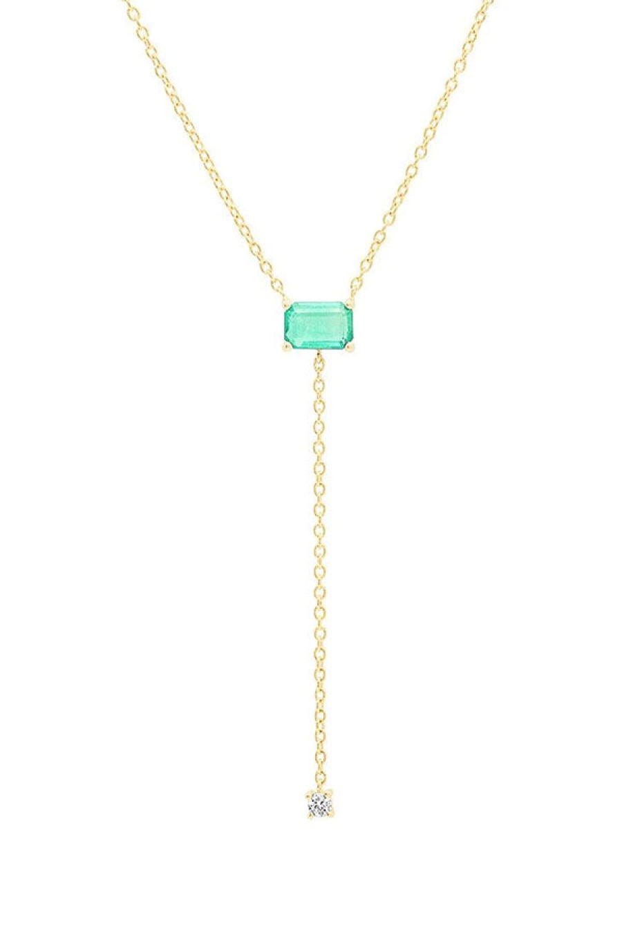 Eriness | Solitaire Emerald Lariat