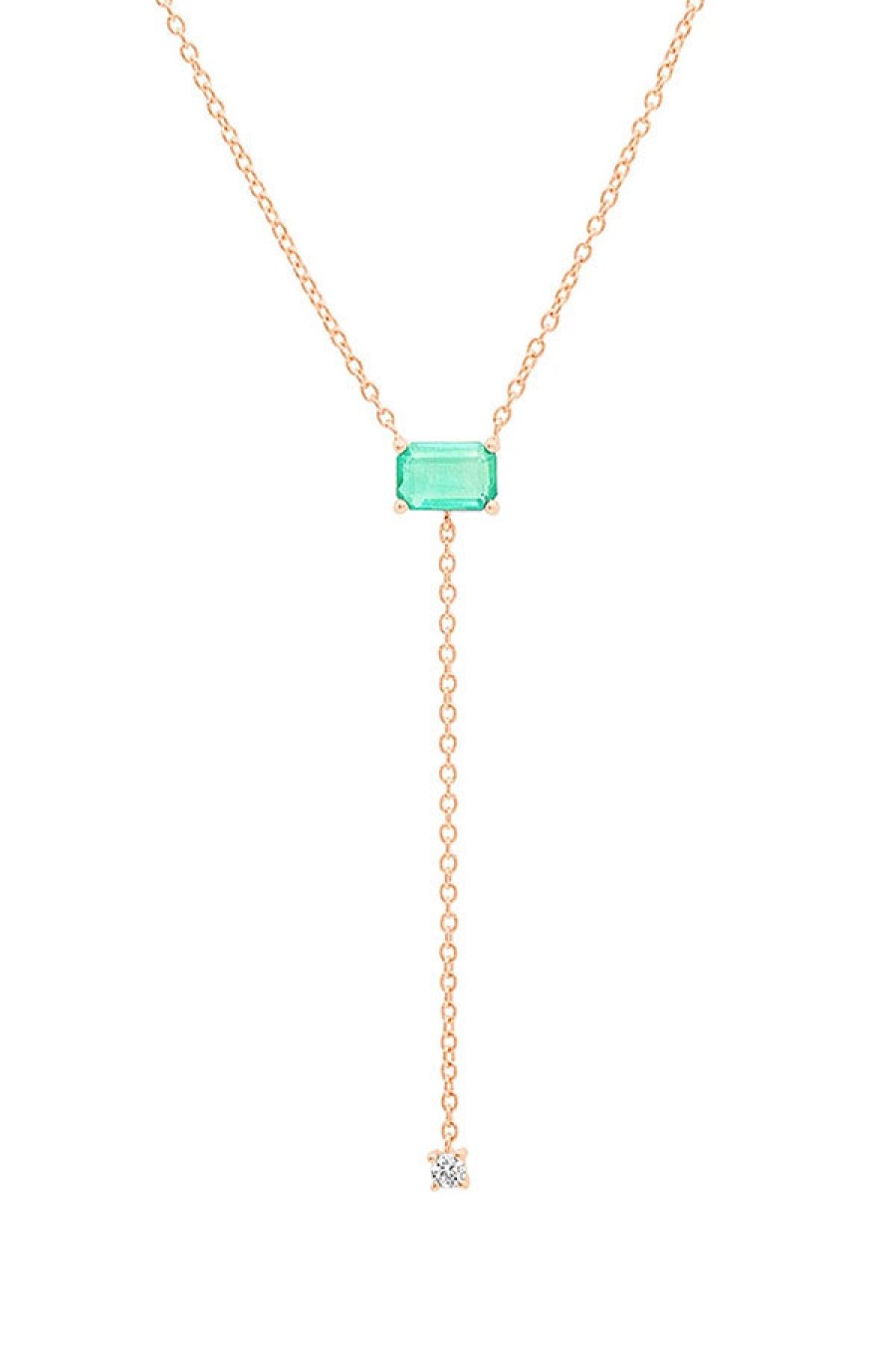 Eriness | Solitaire Emerald Lariat