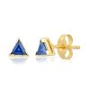 Eriness | Triangle Blue Sapphire Studs