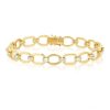 Eriness | Diamond Baguette Flat Link Bracelet