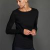 Organic by John Patrick | Black Long Sleeve Tee With Shirttail