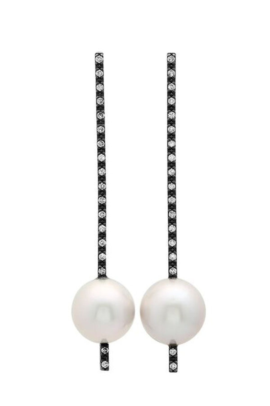 Nancy Newberg | Pearl And Diamond Stick Earrings