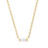 Eriness | Solitaire Diamond Baguette Necklace